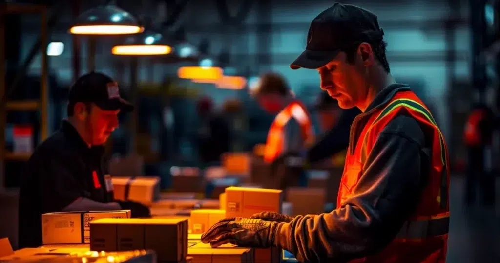 Nachtzuschlag: Verpflichtende Zahlung gegenüber Arbeitgebern Nachtzuschlag: Ein Arbeitgeber arbeitet in der Nacht als Postsortierer