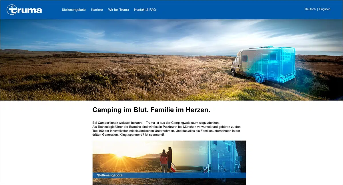 Jobportal-Konfigurator bei Truma Jobportal-Konfigurator bei Truma
