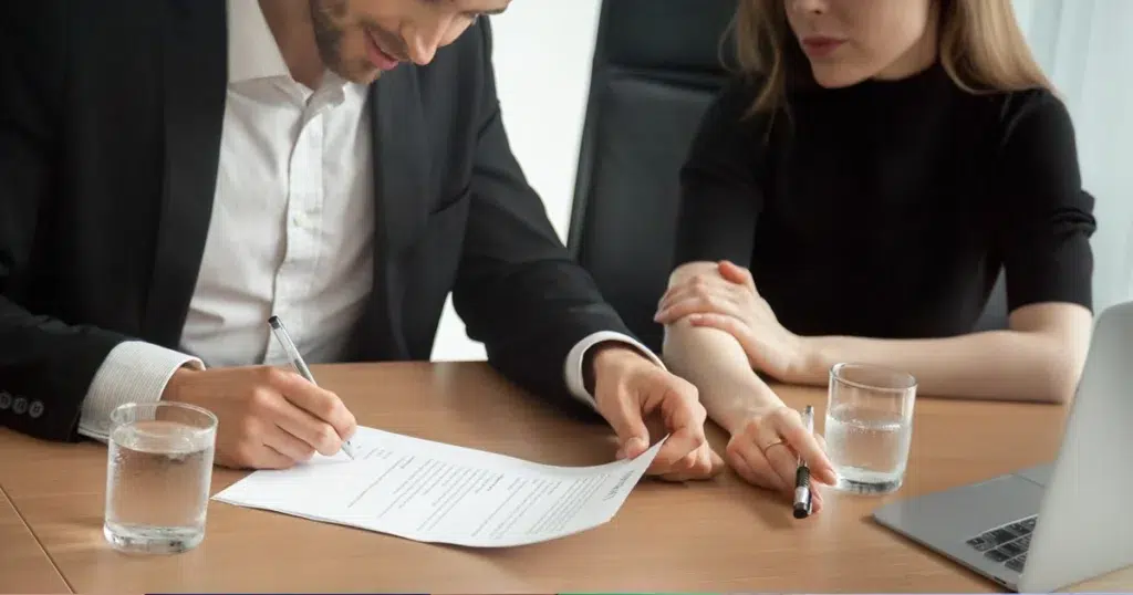 Unbefristeter Arbeitsvertrag: Vertrag zwischen Arbeitgeber und Arbeitnehmer Unbefristeter Arbeitsvertrag wird durch Unterschrift geschlossen