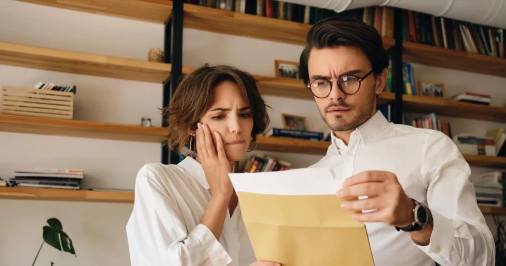 Besorgter Mitarbeiter sitzt im Gespräch nach einer ordentlichen Kündigung