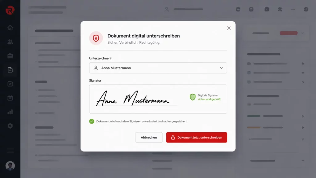 Dokumente digital unterschreiben mit der digitalen Signatur von Rexx Systems.
