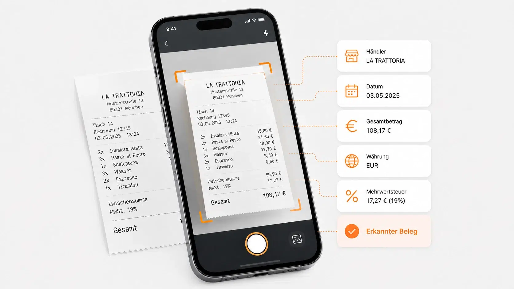 Mobile Belegerfassung mit KI in der Reisekosten-Software